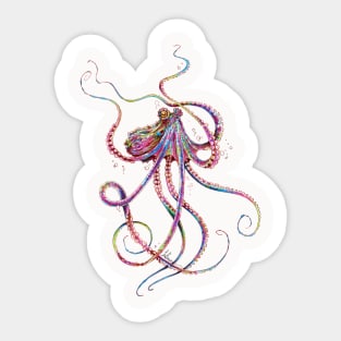 Reverse Drunk Octopus Sticker